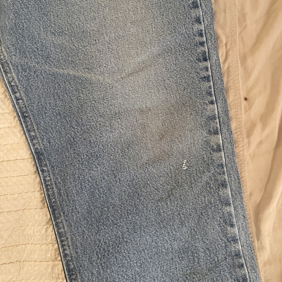 Vintage Carhartt Jeans With Leather Patch Size 40x30 B17 DST - Picture 6 of 11